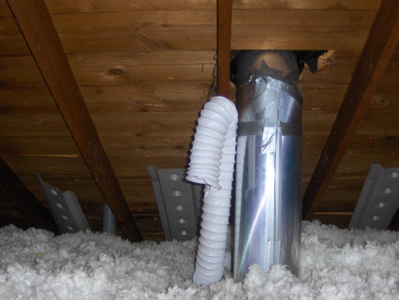 Bathroom ventilation running into the attic
