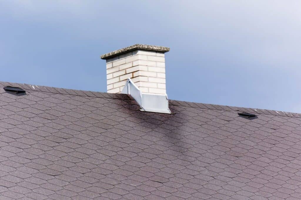 Dark chimney stains