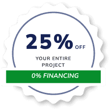 25 % off your entire remodeling project in Michigan.