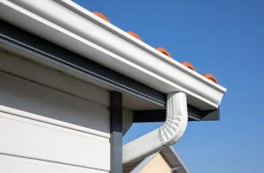 Exterior gutters and downpipes in London.