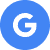 The google logo on a blue background.