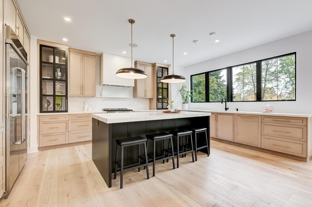 A freshly finished kitchen remodeling project.