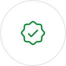Green checkmark in a star, symbolizing trusted Michigan roofing and gutter services.