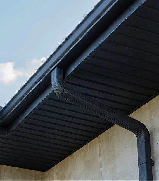Seamless gutters prevent leaks and reduce maintenance.